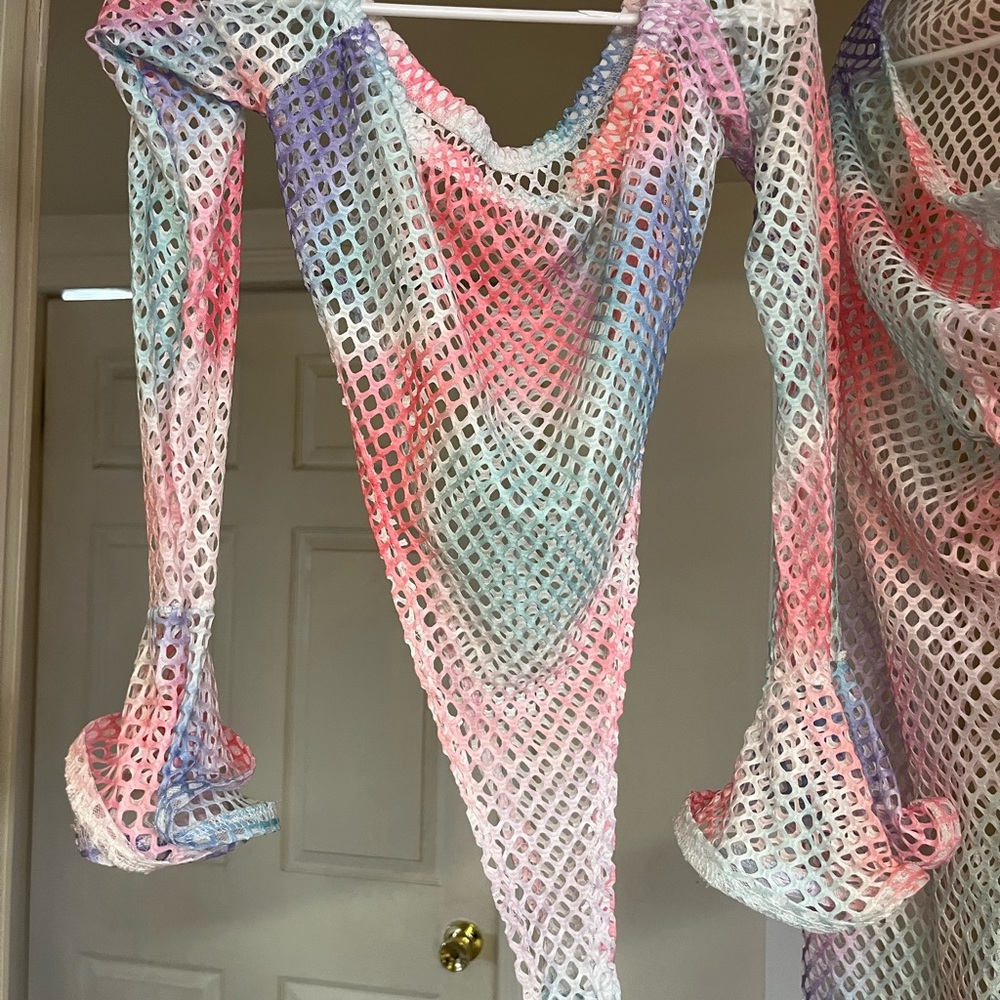 Colorful Mesh Two-Piece Set - Picture 3 of 5